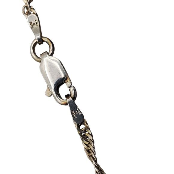 Sterling Silver Carved Shell Pendant Necklace Earrings 925 Abalone MOP Vintage - Picture 7 of 10